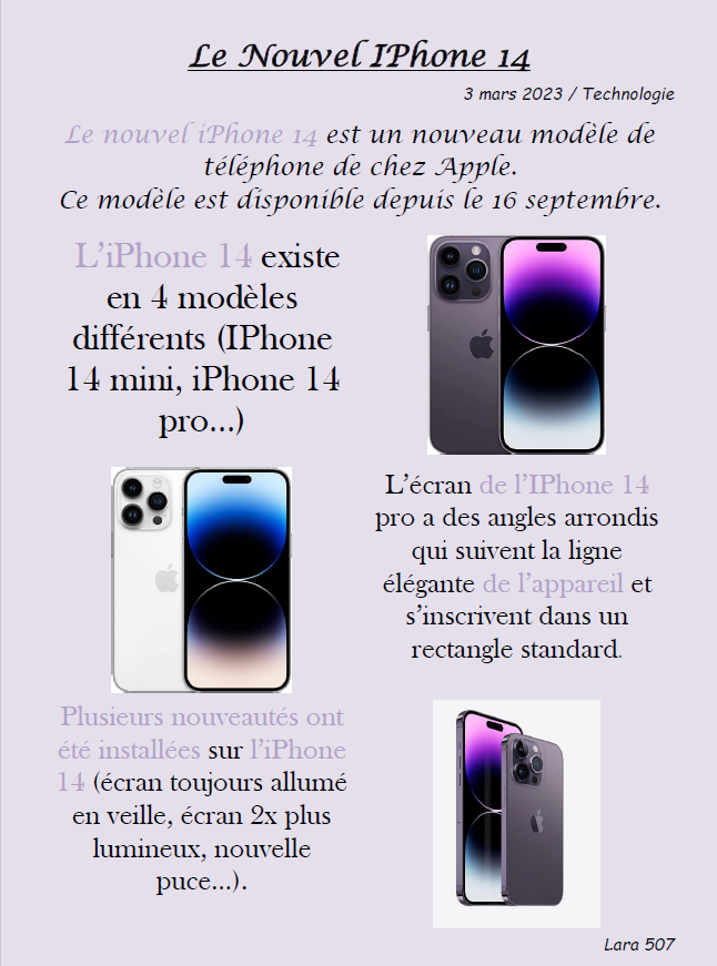 Lara iphone
